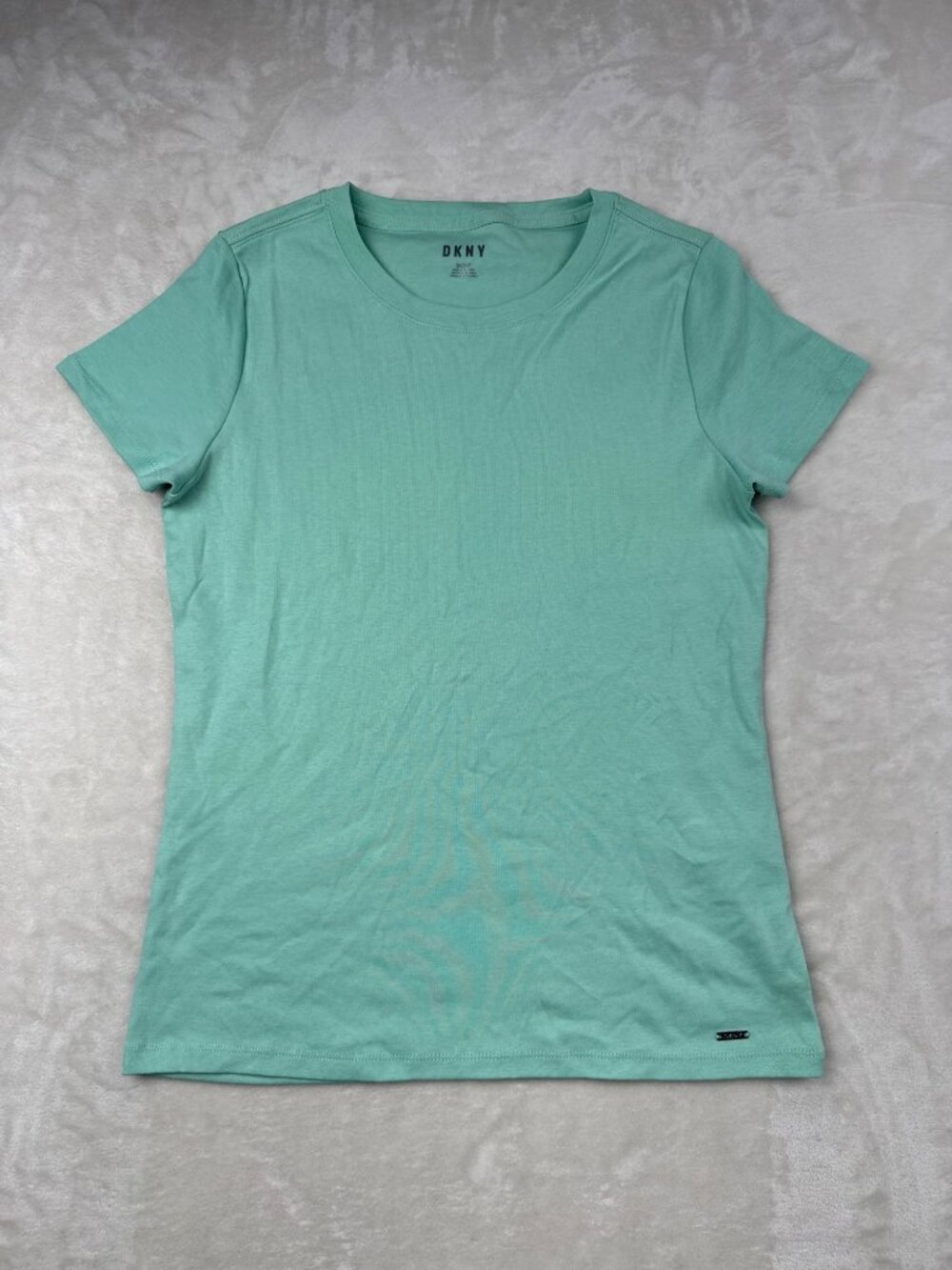 DKNY Womens Mint Green Crew Neck Short Sleeve T-Shirt Size S